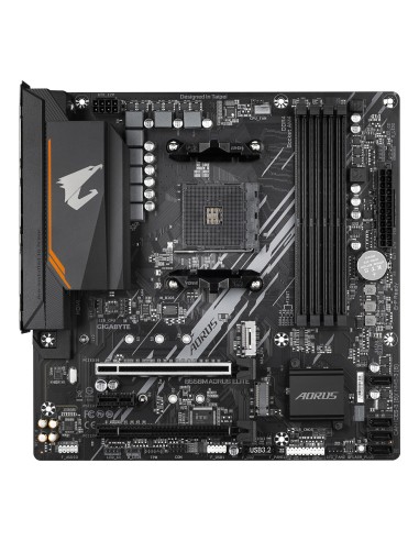 GIGABYTE B550M AORUS ELITE Placa base - Procesadores AMD Ryzen 5000, VRM de 5+3 fases, hasta 4733 MHz DDR4, 1xPCIe 4.0 + 1xPCIe