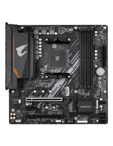 GIGABYTE B550M AORUS ELITE Placa base - Procesadores AMD Ryzen 5000, VRM de 5+3 fases, hasta 4733 MHz DDR4, 1xPCIe 4.0 + 1xPCIe GIGABYTE B550M AORUS ELITE Placa base - Procesadores AMD Ryzen 5000, VRM de 5+3 fases, hasta 4733 MHz DDR4, 1xPCIe 4.0 + 1xPCIe