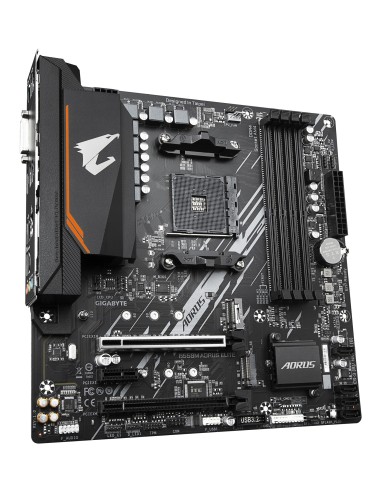 GIGABYTE B550M AORUS ELITE Placa base - Procesadores AMD Ryzen 5000, VRM de 5+3 fases, hasta 4733 MHz DDR4, 1xPCIe 4.0 + 1xPCIe
