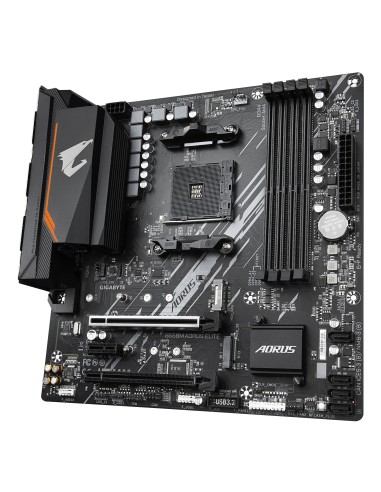 GIGABYTE B550M AORUS ELITE Placa base - Procesadores AMD Ryzen 5000, VRM de 5+3 fases, hasta 4733 MHz DDR4, 1xPCIe 4.0 + 1xPCIe