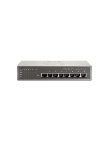 LevelOne GEP-0820W90 switch Gigabit Ethernet (10 100 1000) Energía sobre Ethernet (PoE) Gris