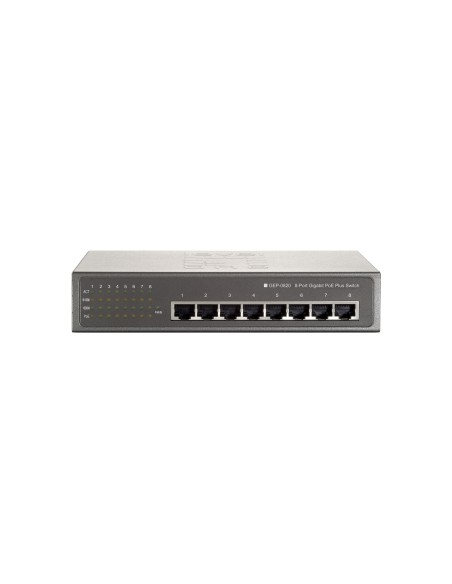 LevelOne GEP-0820W90 switch Gigabit Ethernet (10 100 1000) Energía sobre Ethernet (PoE) Gris