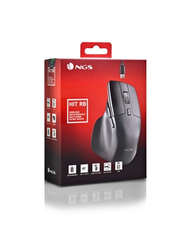 NGS Hit-RB ratón Oficina mano derecha RF inalámbrico Óptico 1600 DPI