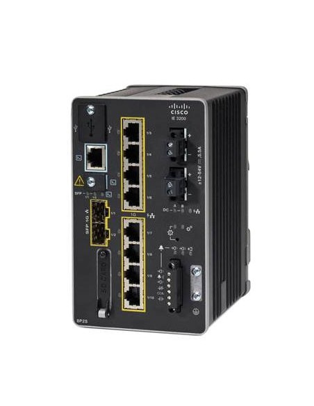 Cisco IE-3200-8P2S-E switch Gestionado L2 Fast Ethernet (10 100) Energía sobre Ethernet (PoE) Negro Cisco IE-3200-8P2S-E switch Gestionado L2 Fast Ethernet (10 100) Energía sobre Ethernet (PoE) Negro