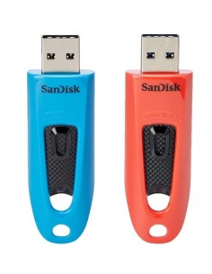 SanDisk Ultra unidad flash USB 64 GB USB tipo A 3.2 Gen 1 (3.1 Gen 1) Azul, Rojo