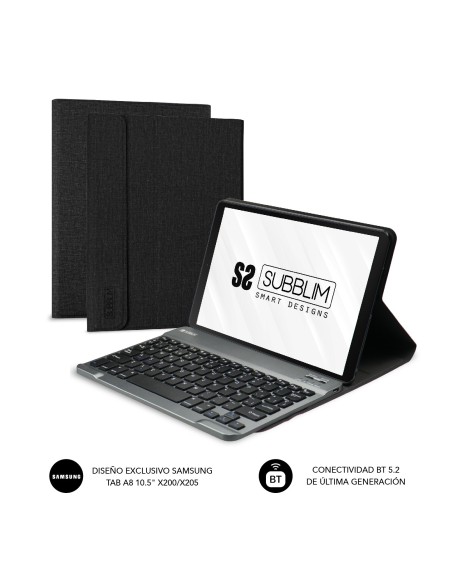 SUBBLIM Funda con teclado KeyTab Pro BT Samsung GT A8 10.5“ X200 205