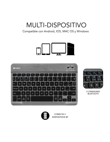 SUBBLIM Funda con teclado KeyTab Pro BT Samsung GT A8 10.5“ X200 205