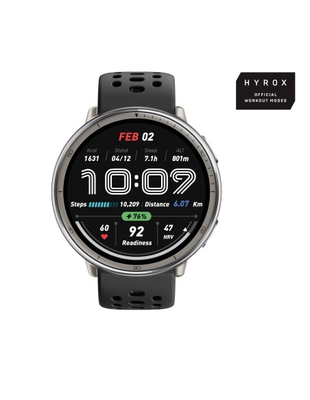 Amazfit Active 2 3,35 cm (1.32") AMOLED 44 mm Digital 466 x 466 Pixeles Pantalla táctil Plata GPS (satélite)