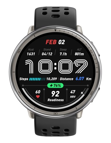 Amazfit Active 2 3,35 cm (1.32") AMOLED 44 mm Digital 466 x 466 Pixeles Pantalla táctil Plata GPS (satélite)
