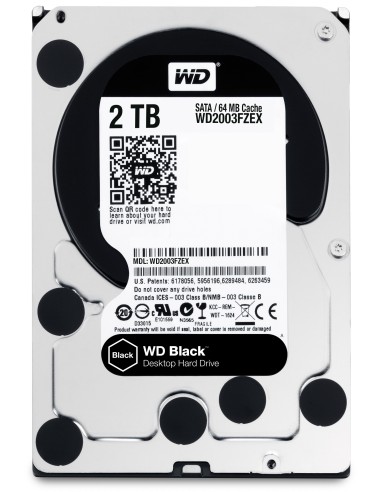 Western Digital WD_BLACK Black disco duro interno 2 TB 7200 RPM 64 MB 3.5" Serial ATA III