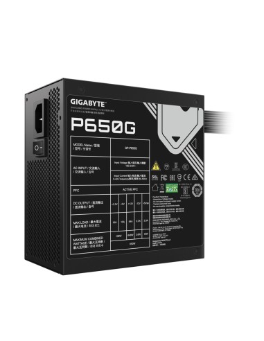 GIGABYTE GP-P650G unidad de fuente de alimentación 650 W 20+4 pin ATX ATX Negro
