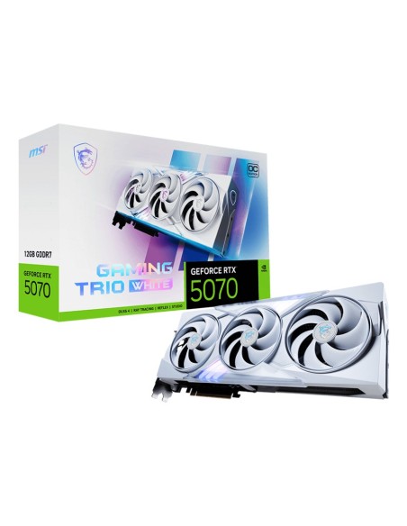 MSI GAMING GeForce RTX 5070 12G TRIO OC WHITE NVIDIA 12 GB GDDR7 MSI GAMING GeForce RTX 5070 12G TRIO OC WHITE NVIDIA 12 GB GDDR7