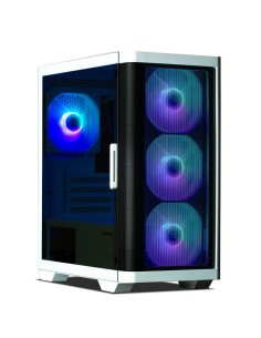 Zalman M4 WHITE carcasa de ordenador Mini Tower Negro, Blanco