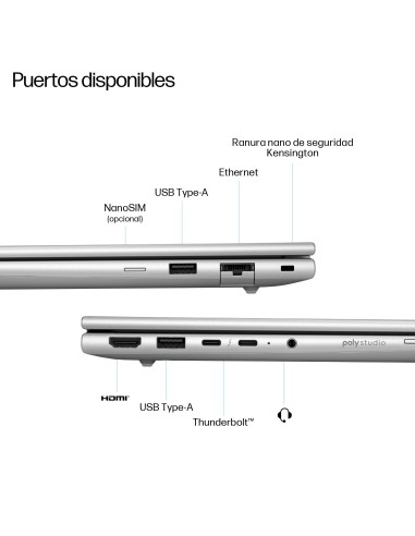 HP EliteBook 6 G1i 14 inch Notebook AI PC Wolf Pro Security Edition Intel Core Ultra 7 255U Portátil 35,6 cm (14") WUXGA 16 GB