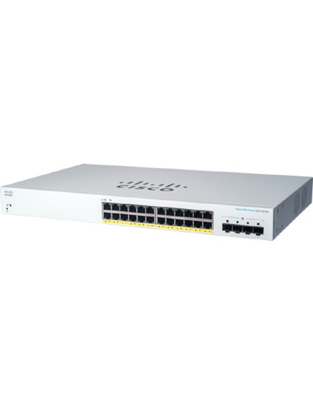 Cisco CBS220-24P-4G Gestionado L2 Gigabit Ethernet (10 100 1000) Energía sobre Ethernet (PoE) 1U Blanco
