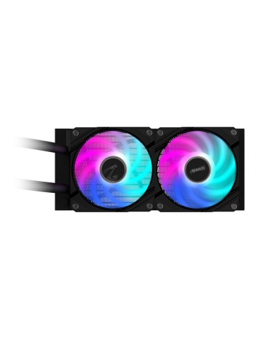 GIGABYTE AORUS WATERFORCE II 240 Refrigerador de CPU líquido AIO - 2x ventiladores ARGB de 120 mm, mecanismo de conexión