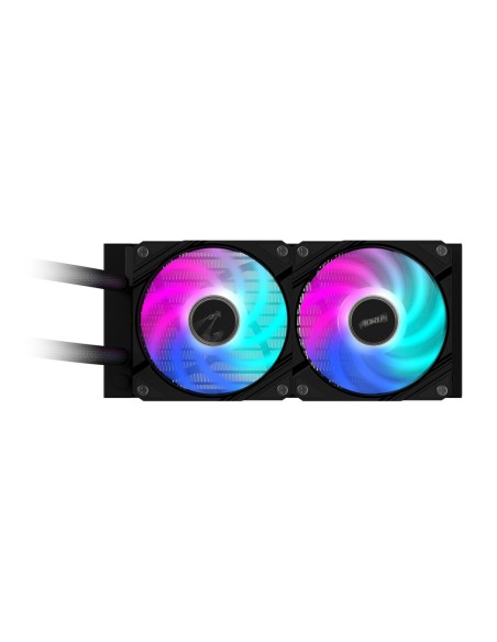 GIGABYTE AORUS WATERFORCE II 240 Refrigerador de CPU líquido AIO - 2x ventiladores ARGB de 120 mm, mecanismo de conexión