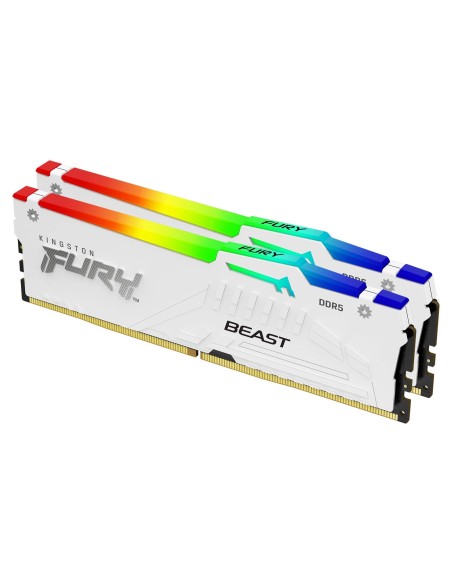 Kingston Technology FURY Beast 32GB 6000MT s DDR5 CL30 DIMM (Kit de 2) White RGB EXPO