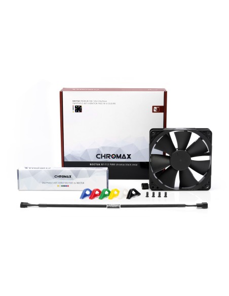 Noctua NF-F12 PWM chromax.black.swap Carcasa del ordenador Ventilador 12 cm Negro
