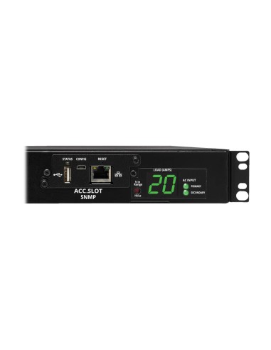 Tripp Lite PDUMH20HVATNET PDU Monofásico Controlable con Switch de Transferencia Automática 3.8kW, 2 Entradas C20 de 200-240V,