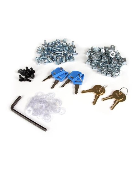 StarTech.com Armario Rack para Servidores 25U 19" 4 Columnas - Rack de Servidores con Cerradura y Seguro - Rack con Ruedas y