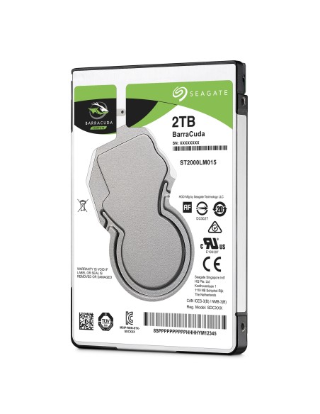 Seagate Barracuda 2.5" disco duro interno 2 TB 5400 RPM 128 MB 2.5" Serial ATA III