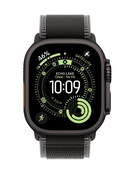 Apple MG9U4ZM A Accesorios para dispositivos vestibles inteligentes Grupo de rock Negro Titanio, Poliéster, Spandex, Nylon