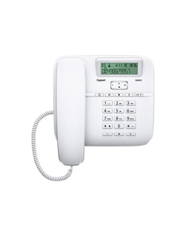 Gigaset DA610 Teléfono analógico Identificador de llamadas Blanco