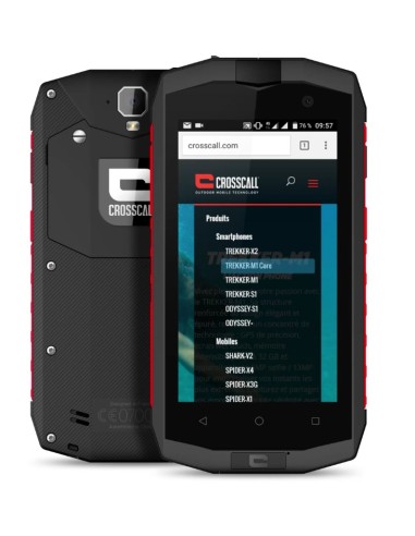Crosscall Trekker-M1 Core 11,4 cm (4.5") SIM doble Android 6.0.1 4G MicroUSB 2 GB 16 GB 3000 mAh Negro, Rojo