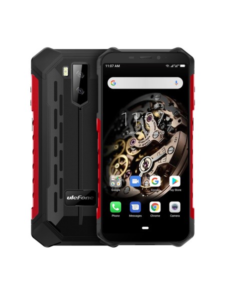 Ulefone Armor X5 14 cm (5.5") SIM doble Android 10 4G MicroUSB 3 GB 32 GB 5000 mAh Negro, Rojo