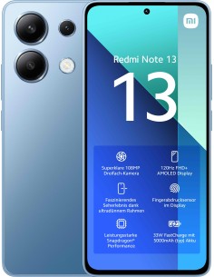 Xiaomi Redmi Note 13 16,9 cm (6.67") Ranura híbrida Dual SIM Android 13 4G USB Tipo C 6 GB 128 GB 5000 mAh Azul