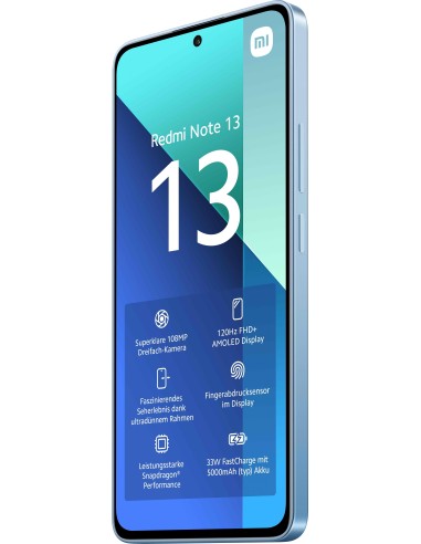 Xiaomi Redmi Note 13 16,9 cm (6.67") Ranura híbrida Dual SIM Android 13 4G USB Tipo C 6 GB 128 GB 5000 mAh Azul
