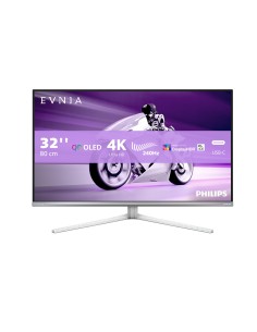 Philips Evnia 8000 32M2N8900 00 pantalla para PC 80 cm (31.5") 3840 x 2160 Pixeles 4K Ultra HD QD-OLED Blanco