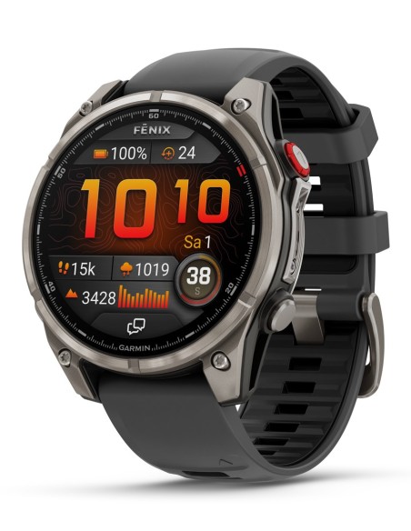 Garmin fēnix 8 Pro 3,56 cm (1.4") AMOLED 47 mm Digital 454 x 454 Pixeles Pantalla táctil Grafito, Titanio Wifi GPS (satélite)