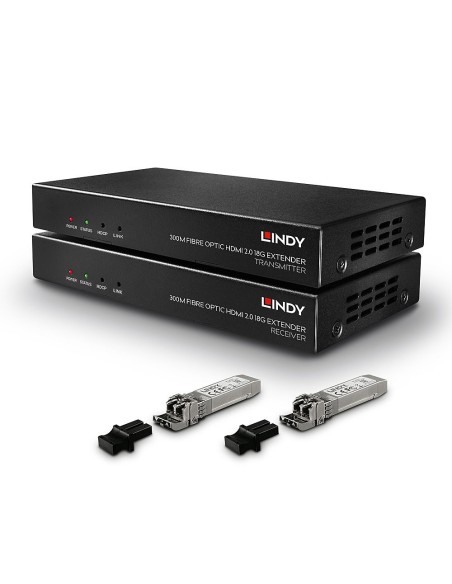 Lindy 38174 extensor audio video Transmisor y receptor de señales AV Negro
