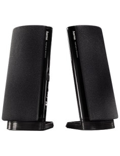 Hama | Altavoz estéreo con conexión USB A y Jack de 3,5mm, control de volumen integrado, color negro. 2