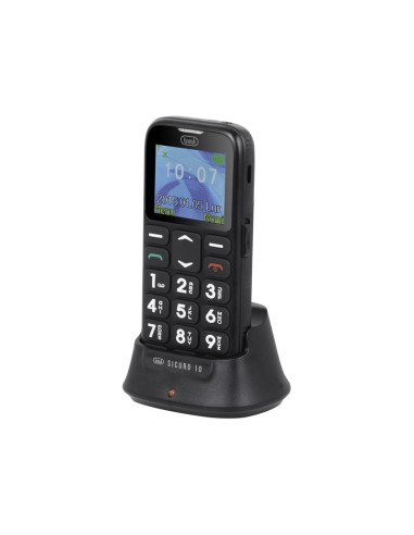 Trevi Sicuro 10 4,5 cm (1.77") Negro Teléfono para personas mayores