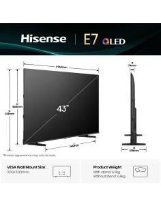 Hisense 43E77Q 109,2 cm (43") 4K Ultra HD Smart TV Wifi Negro 2