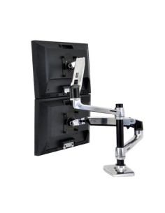 Ergotron LX Series Dual Stacking Arm 61 cm (24") Escritorio Plata 2