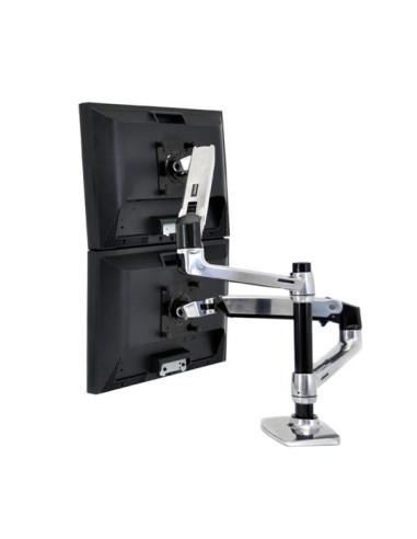 Ergotron LX Series Dual Stacking Arm 61 cm (24") Escritorio Plata