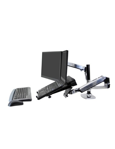 Ergotron LX Series Dual Stacking Arm 61 cm (24") Escritorio Plata