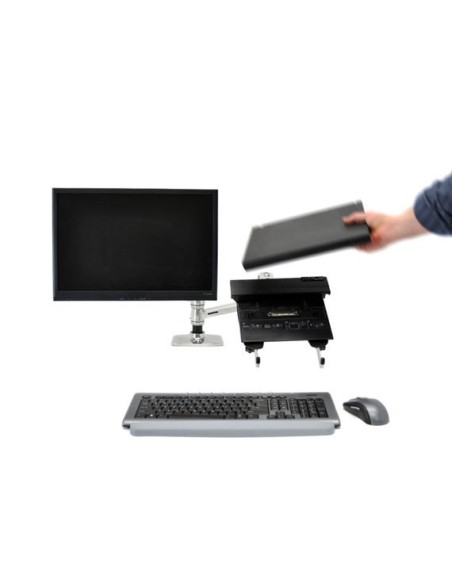 Ergotron LX Series Dual Stacking Arm 61 cm (24") Escritorio Plata