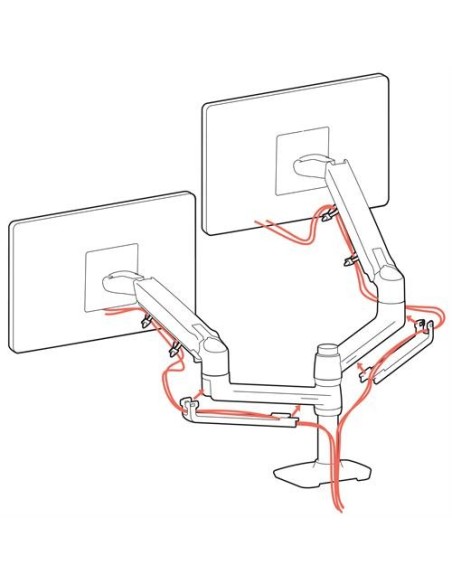 Ergotron LX Series 45-492-216 soporte para monitor 61 cm (24") Escritorio Blanco