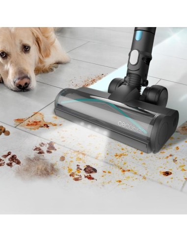 Cecotec Rockstar 3500 Storm Pet Flex Conga Aspiradora escoba 2 en 1 Batería Secar Sin bolsa 500 W Negro, Azul 2,5 Ah