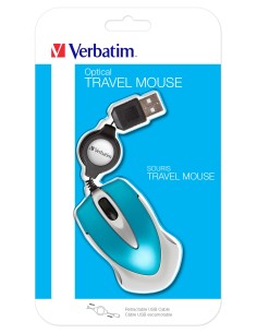 Verbatim Go Mini ratón Oficina Ambidextro USB tipo A Óptico 1000 DPI