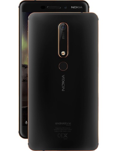 Nokia 6.1 (TA-1043) 14 cm (5.5") SIM doble Android 8.0 4G USB Tipo C 3 GB 32 GB 3000 mAh Negro, Cobre