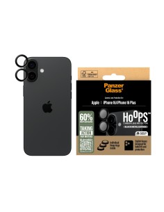PanzerGlass ® Hoops® Camera Lens Protector Black iPhone 16 | 16 Plus Protector de pantalla Apple 1 pieza(s) 2
