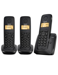 Gigaset A120 Trio Teléfono DECT Identificador de llamadas Negro