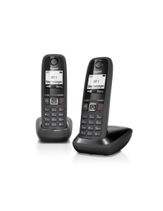 Gigaset AS405 Duo Teléfono DECT Identificador de llamadas Negro