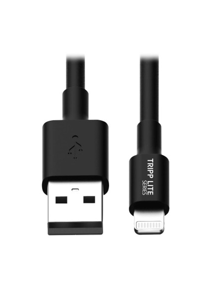Tripp Lite M100-003-BK Cable de Sincronización y Carga USB A a Lightning, Certificado MFi - Negro, M M, USB 2.0, 0.91 m [3 pies]